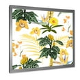 thumbnail image 2 of Designart 'Pattern Of Beautiful Yellow Flowers ' Modern Framed Art Print, 2 of 4