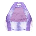 thumbnail image 3 of Xnihocha Sequin Crop Top for Girls Metallic Shiny Sleeveless Halter Hip Hop Jazz Latin Dance Costume Lavender 16, 3 of 6