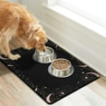 thumbnail image 2 of Celestial Sun and Moon Dog Bowl Mat - Astrology Print Pet Feeding Mat with Absorbent Core, Non-Slip Rubber Base for Tile and Wood Floors, 2 of 7