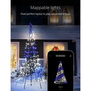 Twinkly Light Tree App-controlled Flag-pole Christmas Tree 300 RGB+W 6.6-Ft w/Pole