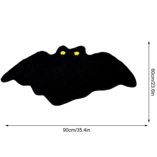 Puntoco Alfombrillas de imitación de Halloween para sala de estar, dormitorio, alfombrillas decorativas para baño, alfombrillas absorbentes antideslizantes, fáciles de cuidar