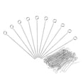thumbnail image 1 of Uxcell 200Pcs Hallazgos de Pines Oculares de Joyería 22 Gauge 50mm Pines Oculares de Acero Inoxidable 3.3mm, 1 of 5