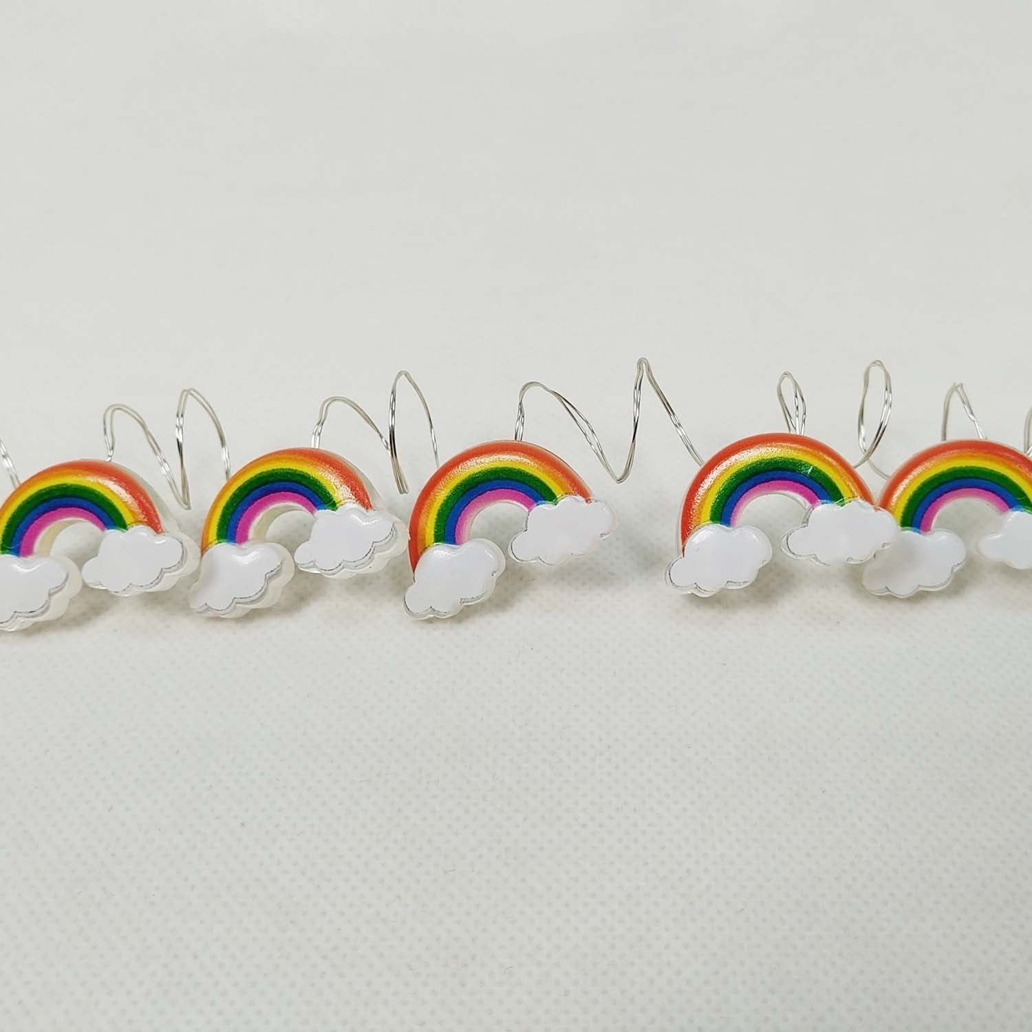 Mainstays 6ft Rainbow Indoor LED Fairy String Lights with Battery Operated Automatic Timer - 18 LED Lights