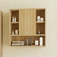 thumbnail image 4 of Bathroom Wall Cabinet Above Toilet Storage，Wall Mounted Storage with Adjustable Shelves, Space-Saving Modern Design for Bathroom & Laundry Room ，Kitchen，Dining Room, Living Room, 4 of 9