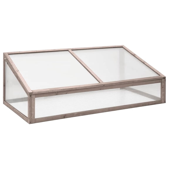 vidaXL Greenhouse Gray 43.3"x22.0"x15.4" Fir Wood