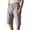 Gray, variant on Chiccall Men's Cotton Shorts Elastic Waist Drawstring Breathabl Below Knee Shorts Casual Summer Beach Shorts with Pocket Sizes S-3XL