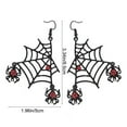 thumbnail image 3 of YIKA Halloween Decoration Halloween Black Araneid Web Dangle Earrings Red Rhinestone Araneid Punk Style Party Accessories Women's Earrings Halloween Ornaments, 3 of 8