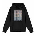 thumbnail image 4 of Western Howdy Repeat Text Adult Black Long Sleeve Hoodie-Medium, 4 of 7