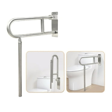 Flip Up Grab Bars for Bathroom, Toilet Grab Bars, Shower Safety Rails for Elderly, Handicap, Bathtub Support, Folding Grip Bar