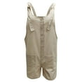 thumbnail image 3 of asdoklhq Womens Jumpsuits and Rompers,s Ethnic Style Solid Buttons Pocket Loose Suspender Jumpsuit, 3 of 5