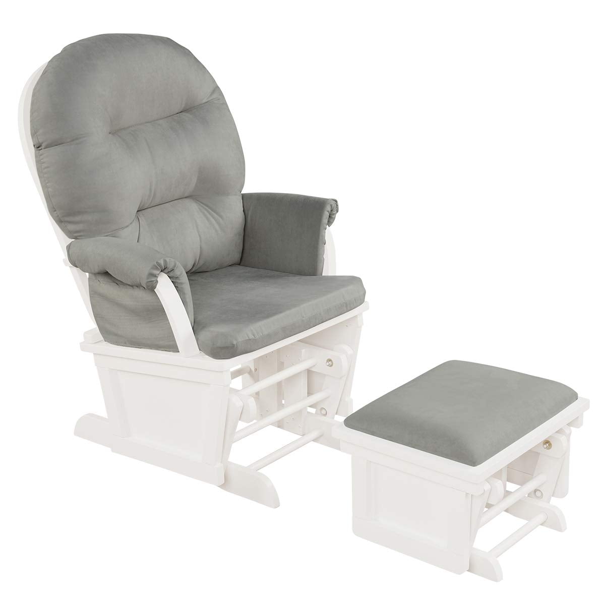 Baby Glider and Ottoman Cushion Set Wood Baby Rocker Nursery Furniture