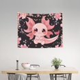 thumbnail image 2 of Easygdp Chibi Axolotl Sakura Fantasy Tapestrys Boutique Decor Wall Hanging for Living Room Bedroom Office Decor 29x37in, 2 of 8