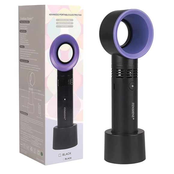 Fenshine Mini ventilador portátil recargable por USB, ventilador de pestañas, ventilador de mano sin cuchillas para extensión de pestañas, soplador de aire acondicionado para suministros esenciales de