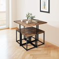 thumbnail image 2 of Giantex 5 Piece Dining Table Set,  Space-Saving Table Set for Pub, Coffee Shop, Brown, 2 of 9