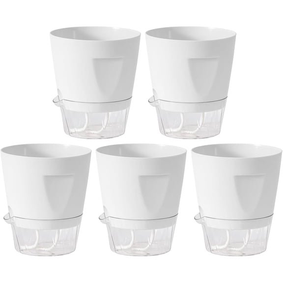 Self Watering Flower Pots with Water Level Indicator for Indoor Outdoor Garden
