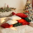 thumbnail image 7 of Sanmadrola Christmas Tree Decorative Throw Pillow Covers Set of 2, 18"x18" Soft Fluffy Pillowcases for Home Décor, Boho Pillow Covers Winter Holiday Cushion Cases for Sofa Couch Bedroom Living Room, 7 of 7