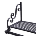 thumbnail image 6 of Hanging Wrought Iron Coat Rack Storage Shelf Wall Mounted With Iron Clothing Rod, 6 of 15