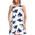 thumbnail image 1 of Disketp Cute Shark para Vestido sin Mangas para Mujeres, Vestidos de Verano para Mujeres, Casual y Holgado para la Playa, 1 of 7