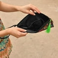 thumbnail image 5 of Women Retro Boho Ethnic Embroidered Wristlet Clutch Bag Handmade Purse Wallet, 5 of 7