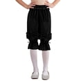 thumbnail image 6 of Aislor Girls Victorian Loose Pantaloons Medieval Solid Color Trousers Ruffled Lace Bloomers Black 6, 6 of 7