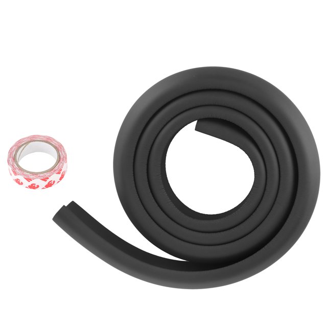 Protector de bordes a prueba de bebés, tipo L, de alta elasticidad, para muebles, para seguridad del hogar (negro)