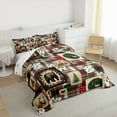 thumbnail image 3 of Manfei Cute Bear Fox Full Comforter Set,Jungle Deer Xmas Flower,Luxury Reversible Decor For Kids,3-Piece, 3 of 8