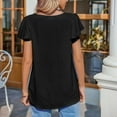 thumbnail image 3 of Summer Tops for Women 2026 Trendy, Black Blouses for Women Funeral Womens White Tank Top Summer Tops With Short Sleeves for Women Over 50 Drop Shoulder Longline, 3 of 3