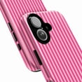thumbnail image 2 of Pink Striped Phone Case, Vibrant Vertical Pattern Protective Cover for iPhone 17 16 15 14 13 12 11 Plus Pro Max Mini, 2 of 6