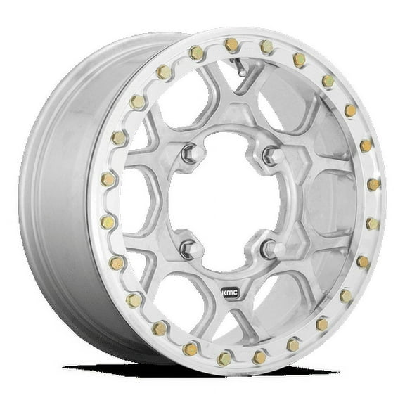 KMC Powersports Aluminum Rim KS433 MESA BEADLOCK 15X6in Raw Machined Forged Finish, KS43356048538A