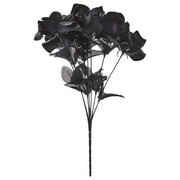 Rose Bush Decorative Pick, Black, 16", Fall by Way To Celebrate