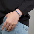 thumbnail image 4 of JeenMata Enorme Septiembre de Corte Princesa de 11 Quilates - Zafiro Azul - Pulsera de Tenis con Piedra Natal para Mujer Diseño de Eternidad - Chapado en Oro Blanco, 4 of 6