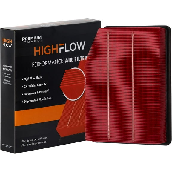 HIGHFLOW High Performance, Pre-Oiled Disposable Engine Air Filter PA99417X | Fits 2019-2025 Chevrolet Silverado 1500, 2019-2025 GMC Sierra 1500, 2021-2025 Chevrolet Tahoe, Suburban