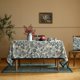 thumbnail image 2 of Mantel ISAENNE Designer de lino francés cuadrado azul floral, 2 of 8