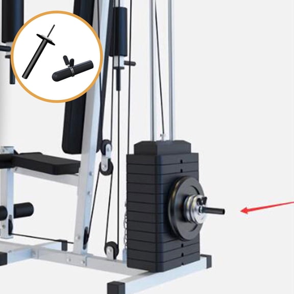 Máquina de ejercicios con ajustador de pesas extendidas para gimnasio, carga de pesas de acero M