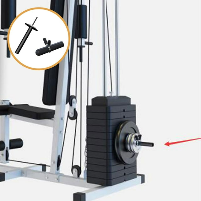 Máquina de ejercicios con ajustador de pesas extendidas para gimnasio, carga de pesas de acero M