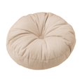 thumbnail image 1 of Cojín de suelo redondo, ligero y decorativo, ideal para meditación, para el hogar, sofá, silla, cama, coche, estudio, interior. Beige, 1 of 8
