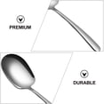 thumbnail image 4 of Shisuyan 2Pcs Stainless Steel Food Serving Spoons Practical Self-service Scoops (Silver), 4 of 8