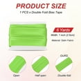 thumbnail image 2 of Uxcell Double Fold Bias Tape 1 inch x 6 Yards Satin Pre-fold Tape Green, 2 of 5