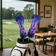 thumbnail image 4 of Yuyamidu Purple Butterfly Golf Head Covers, Waterproof Leather Golf Club Head Covers Sunflowers Club Protection, Designed to Fit Driver Fairway Hybrid, 4 of 7