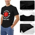 thumbnail image 6 of Emotional Support Husband Dashing Men's Cotton Short Sleeve HD Print Tee for Casual T-Shirt Crew Neck Top Black S, 6 of 7