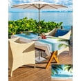 thumbnail image 5 of Outdoor Tablecloth with Umbrella Hole & Zipper, Beach Ocean Rectangle Tablecloth 54x80 Inch, Summer Blue Sky Botanical Tree Leaves Patio Table Cover Waterproof Table Cloth for Picnic/Party, 5 of 7