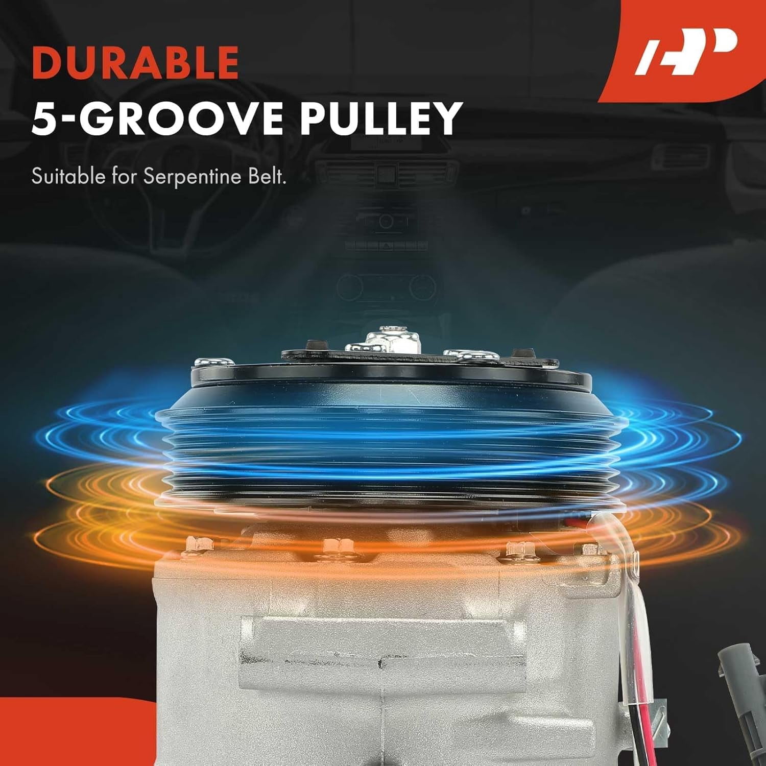A-Premium Air Conditioner AC Compressor with Clutch Compatible with Chevrolet Equinox & GMC Terrain, 2015 2016 2017, 2.4L