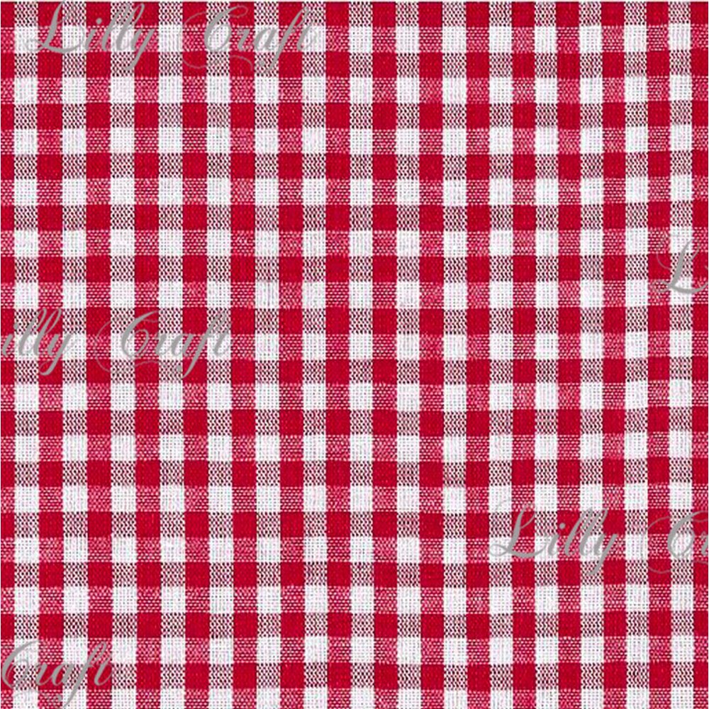 Gingham Checkered Poly Cotton 1/8 Inch Burgundy Fabric Sold By The Yard 57" / 58" Walmart