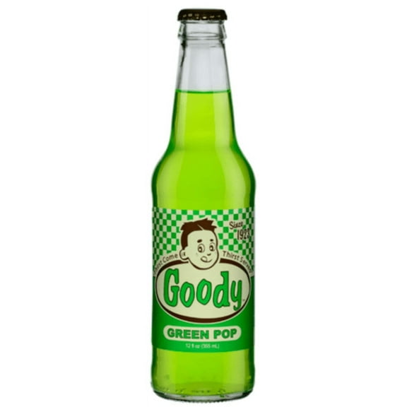 Glass Bottle Iconic Old-Time Brand Soda 12 oz 12 Pack Bundled by Louisiana Pantry (Goody Green)