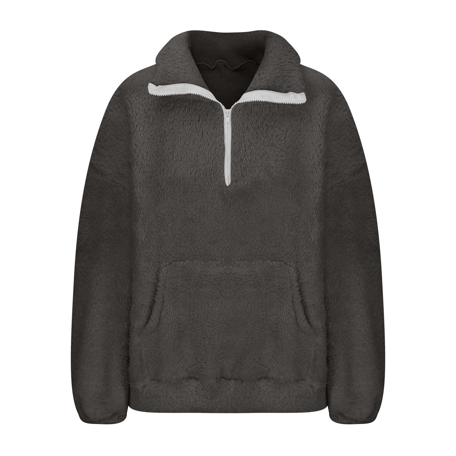 zanvin Women Half Zip Fleece Sweatshirt Mock Neck Long Sleeve