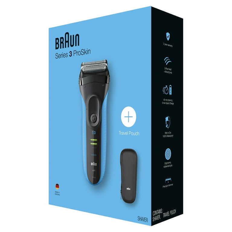 Braun ProSkin 3040s Wet&Dry, Cordless Electric Shaver for