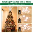 thumbnail image 4 of Yescom 2 Pack Christmas New Year Tree Topper, 3D Silver Snowflake Rotating Projector, Plastic LED Lights, 4 of 10