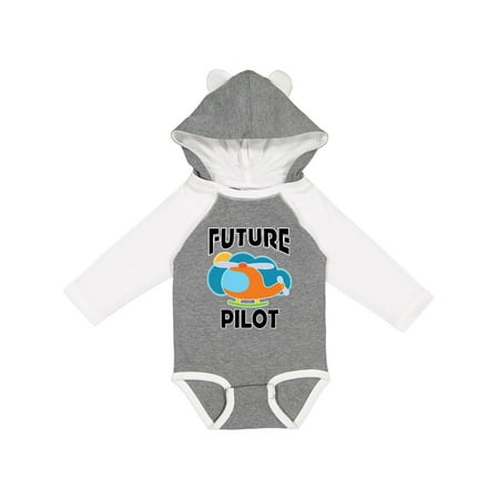 

Inktastic Future Pilot Helicopter Gift Baby Boy or Baby Girl Long Sleeve Bodysuit