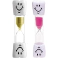 thumbnail image 1 of Lunfar PCS (3 Minutes) Sand Timer Hourglass Sand Clock with Smiling Face Sand Clock Hourglass for Kids for Games, Cooking, Exercise, Study, Brushing etc, 1 of 5