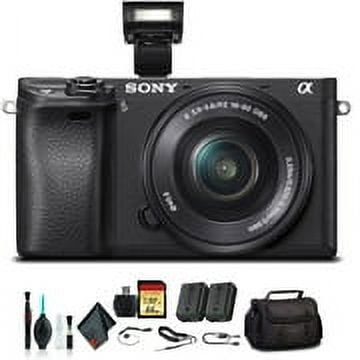SONY α6300 Sony Alpha a6300 Mirrorless Camera with 16-50mm Lens, Black + 64GB